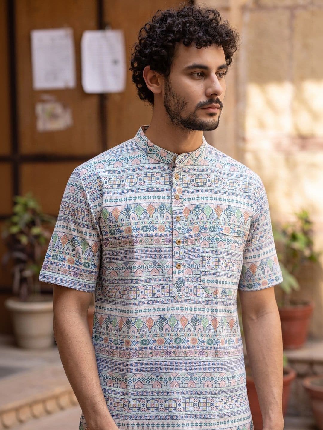 Cot'N Soft Men Ethnic Motifs Printed Indie Prints Kurta - view 1