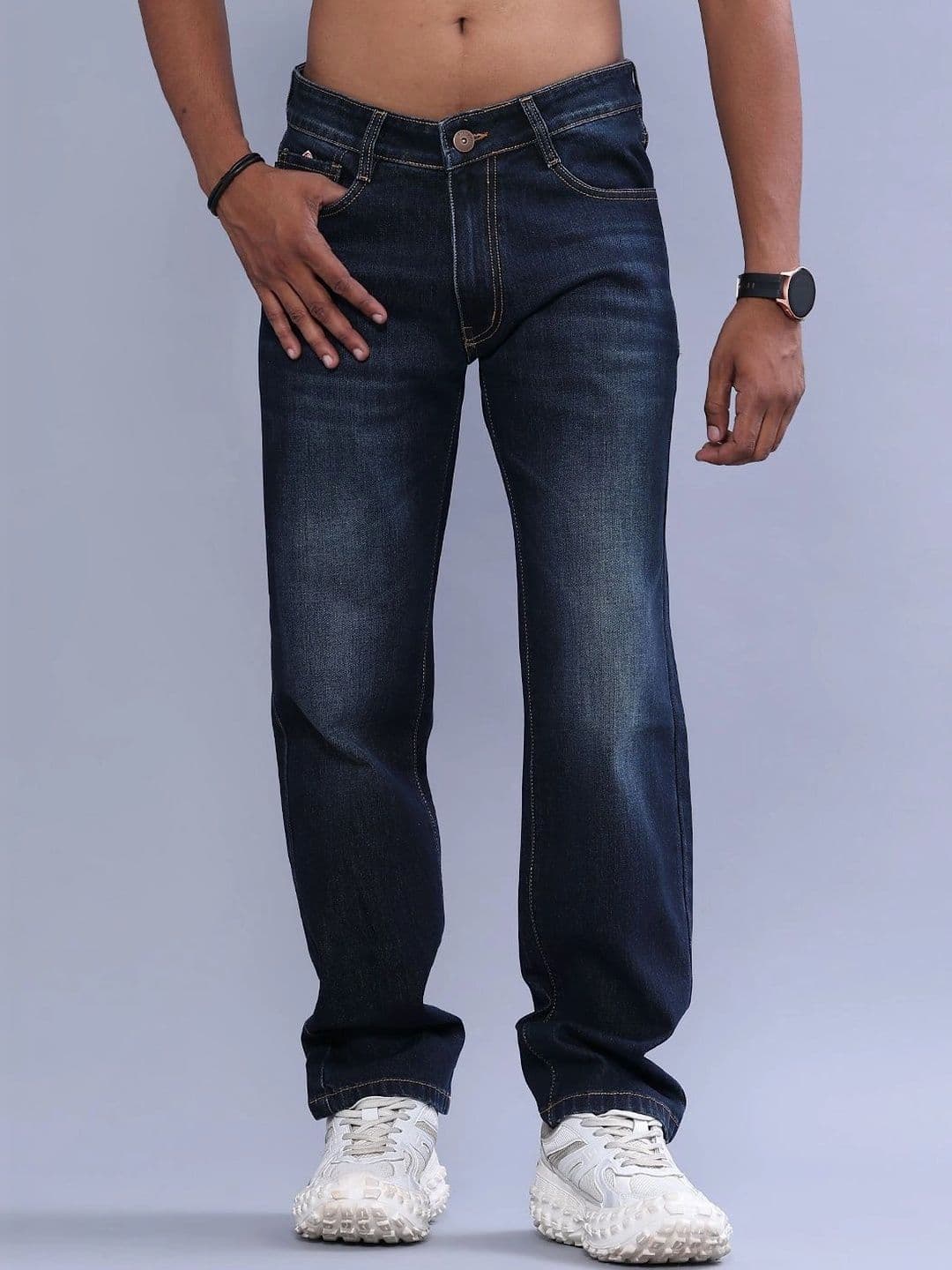 V-Mart Men Regular Fit Mid-Rise Low Distress Jeans - view 1