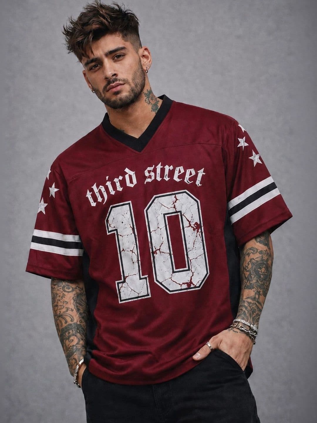 Force Men Typography Printed V-Neck T-shirt - view 1