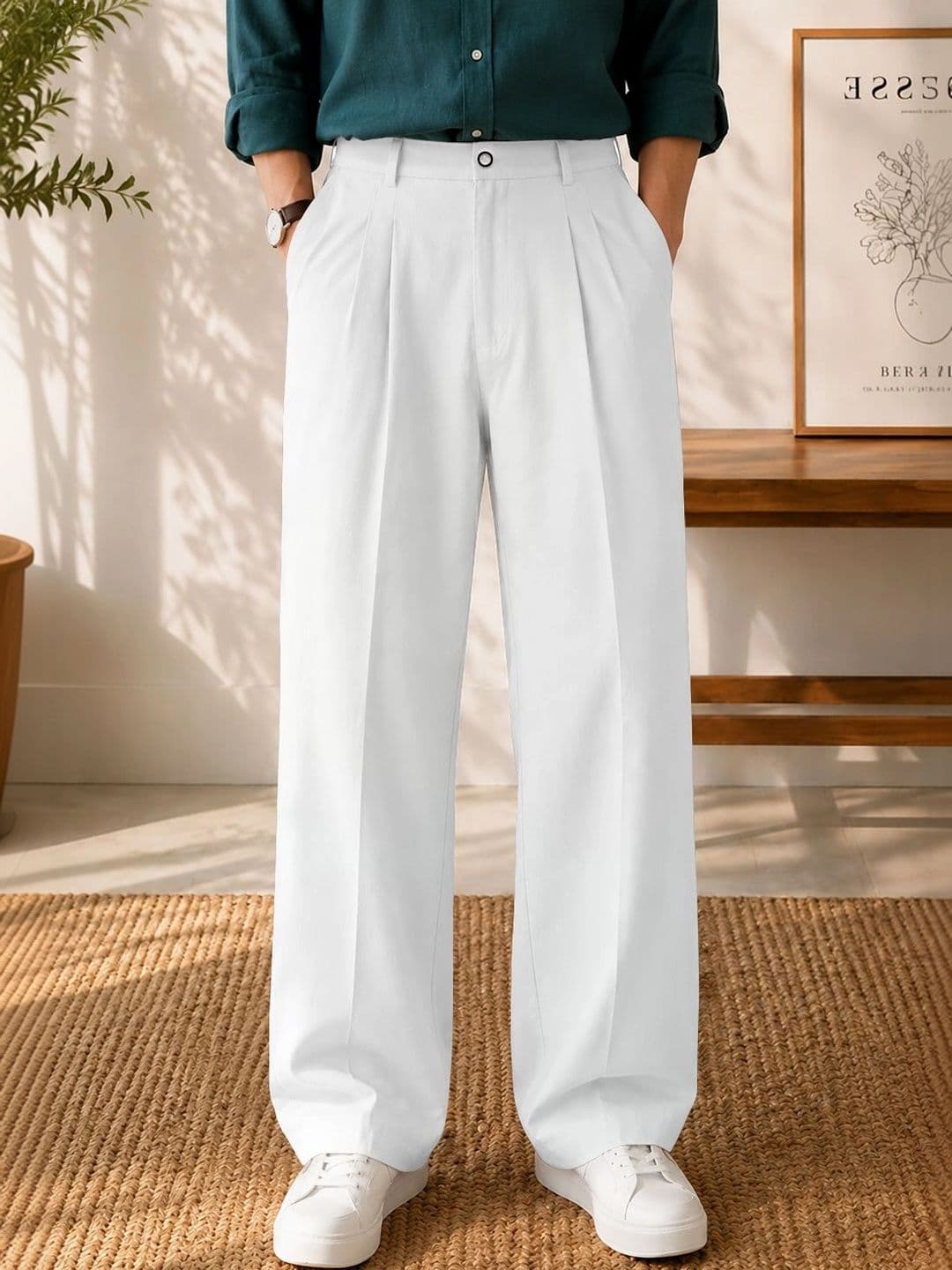 FTX Men Relaxed Loose Fit Pleated Trousers - view 1