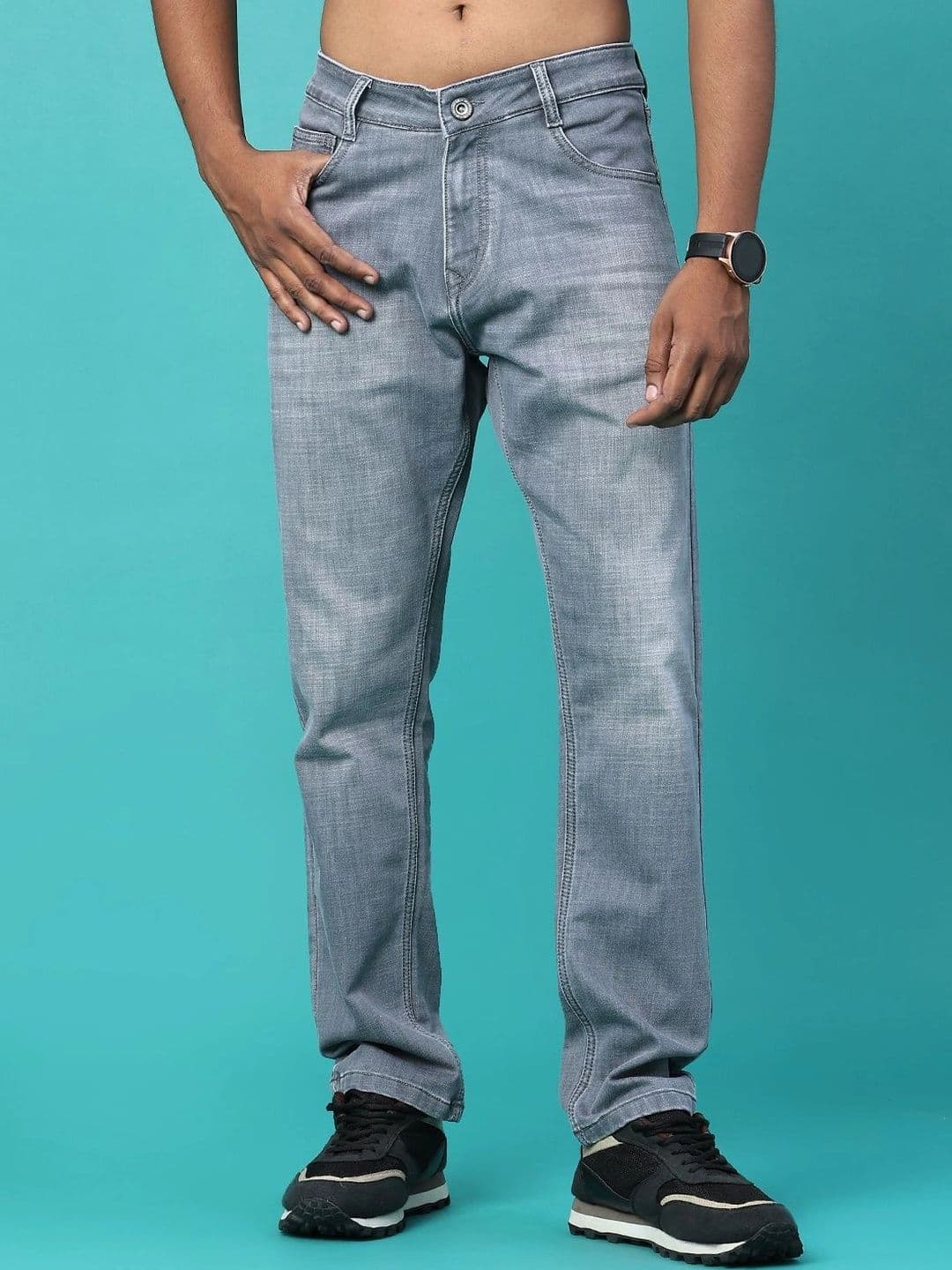 V-Mart Men Regular Fit Mid-Rise Jeans - view 1