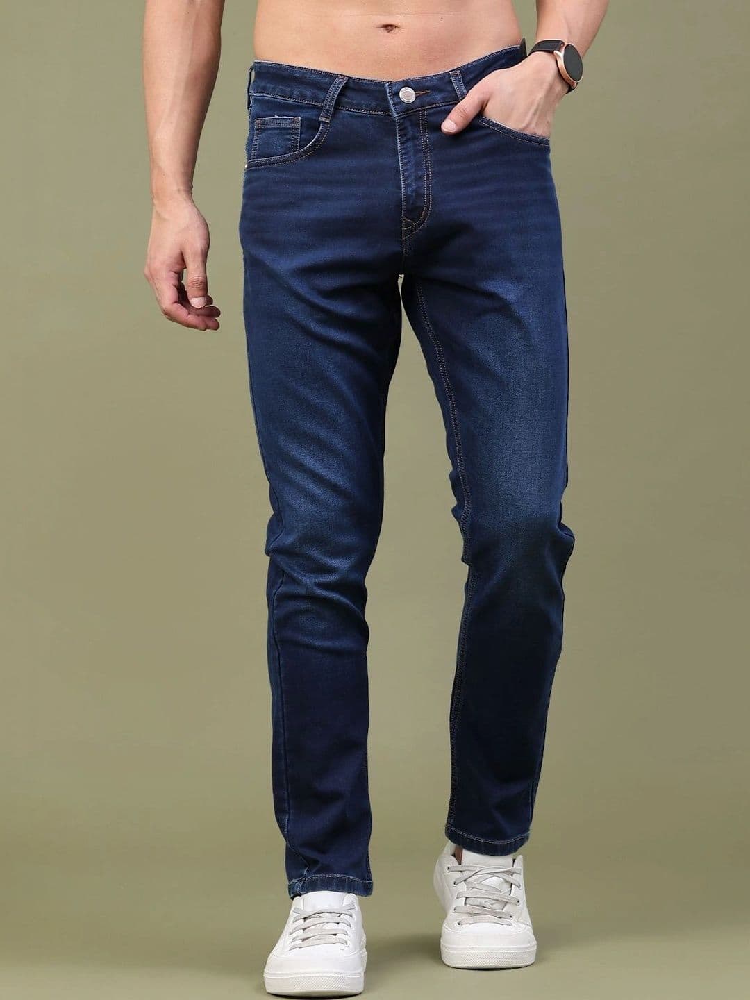 V-Mart Men Regular Fit Mid-Rise Jeans - view 1