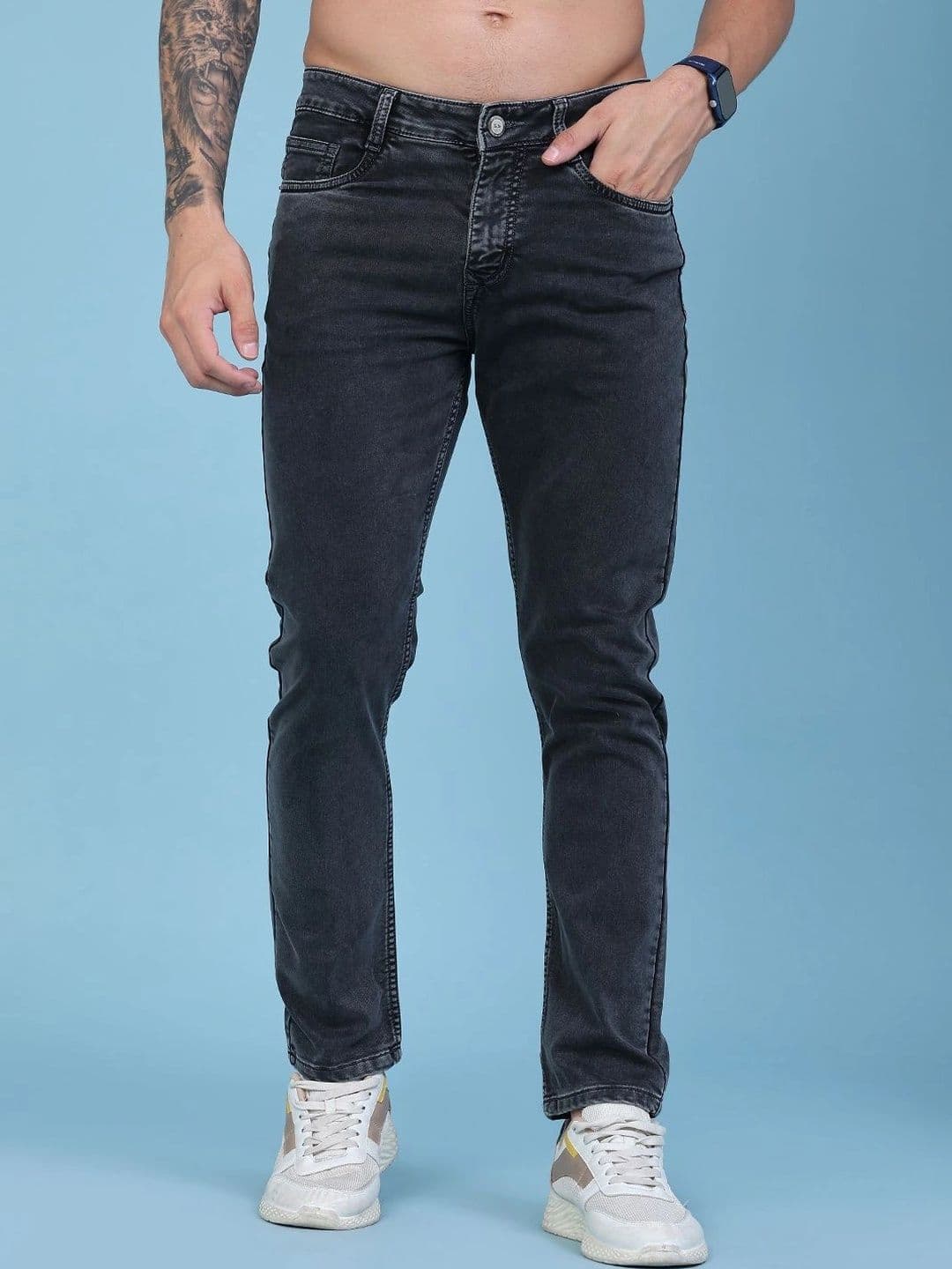 V-Mart Men Regular Fit Mid-Rise Jeans - view 1