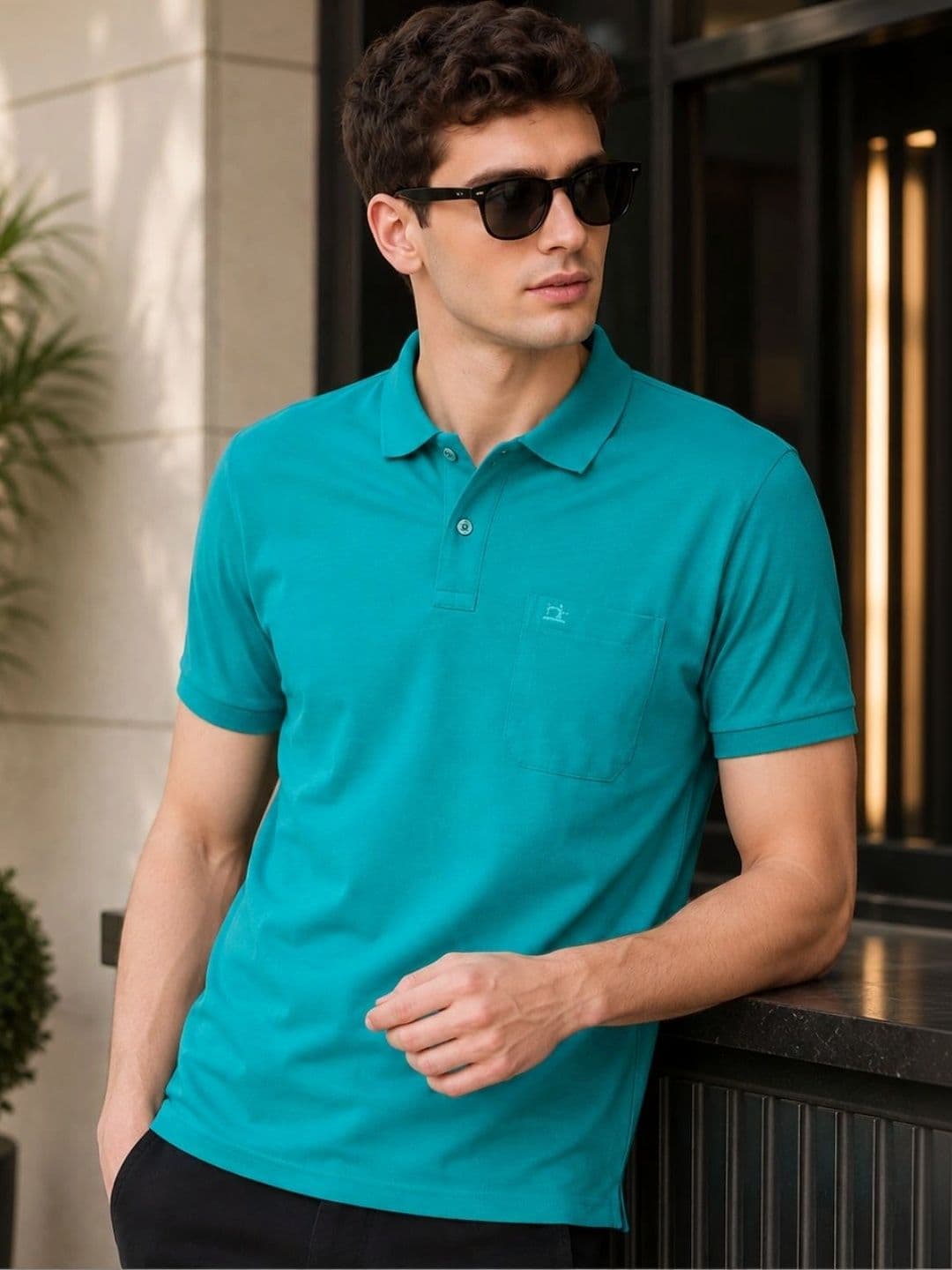 Stitch Hub Men Polo Collar Pockets T-shirt - view 1
