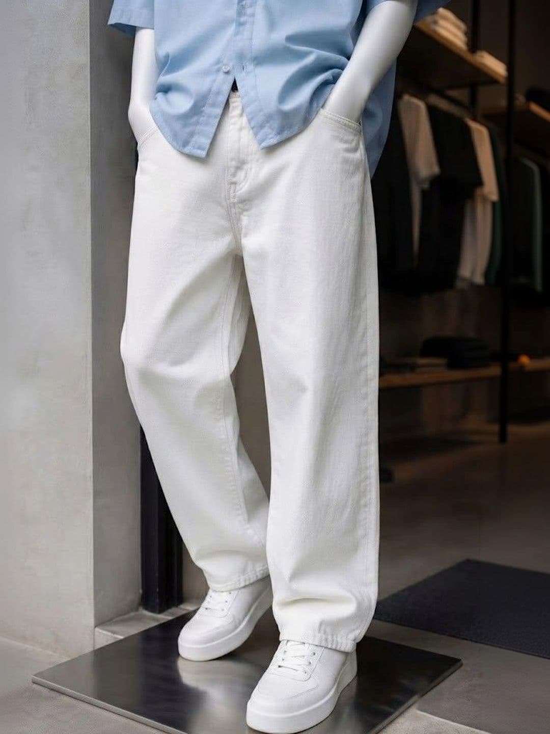 Smart Girls Store Men Wide Leg Mid-Rise Jeans - view 1