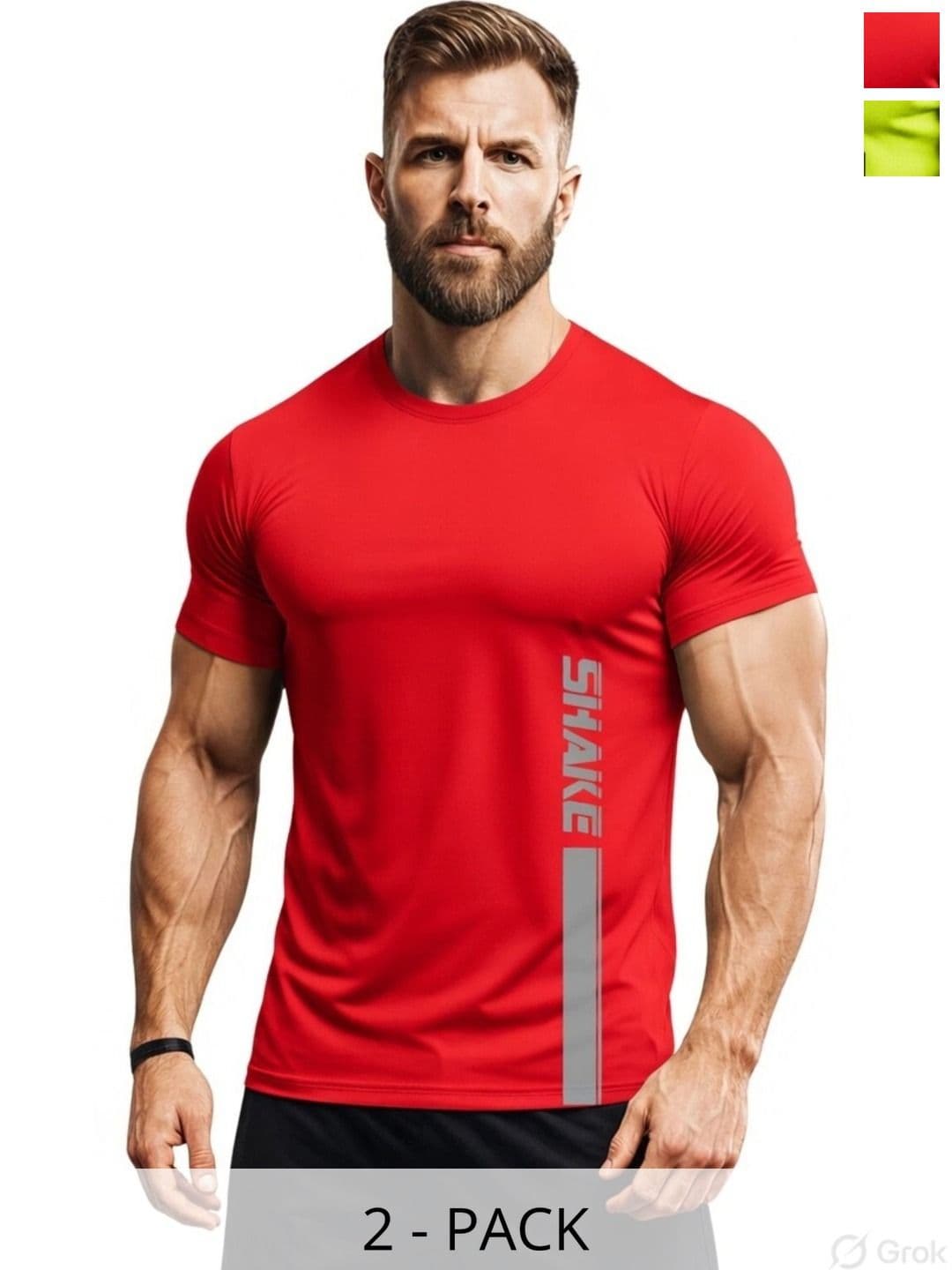 3Colors Men Typography 2 Printed Moisture Wicking T-shirt - view 1
