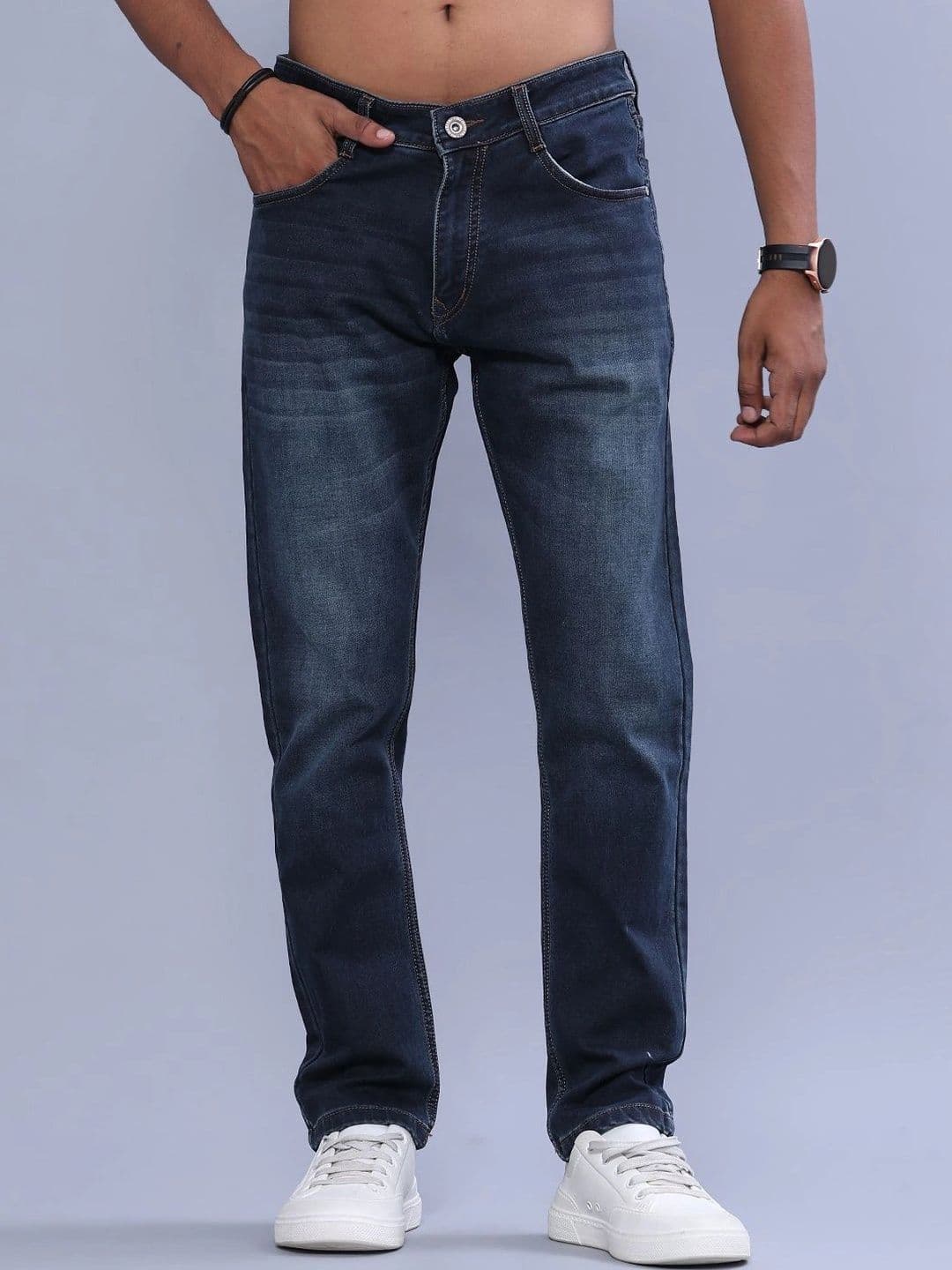 V-Mart Men Regular Fit Mid-Rise Jeans - view 1