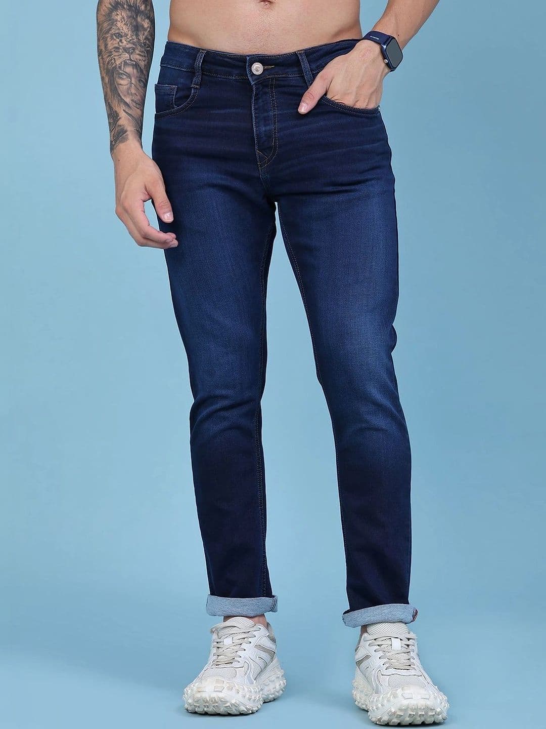 V-Mart Men Regular Fit Mid-Rise Jeans - view 1