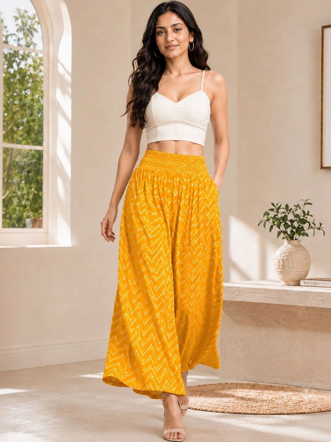 KALINI Women Printed Ethnic Palazzos - view 1