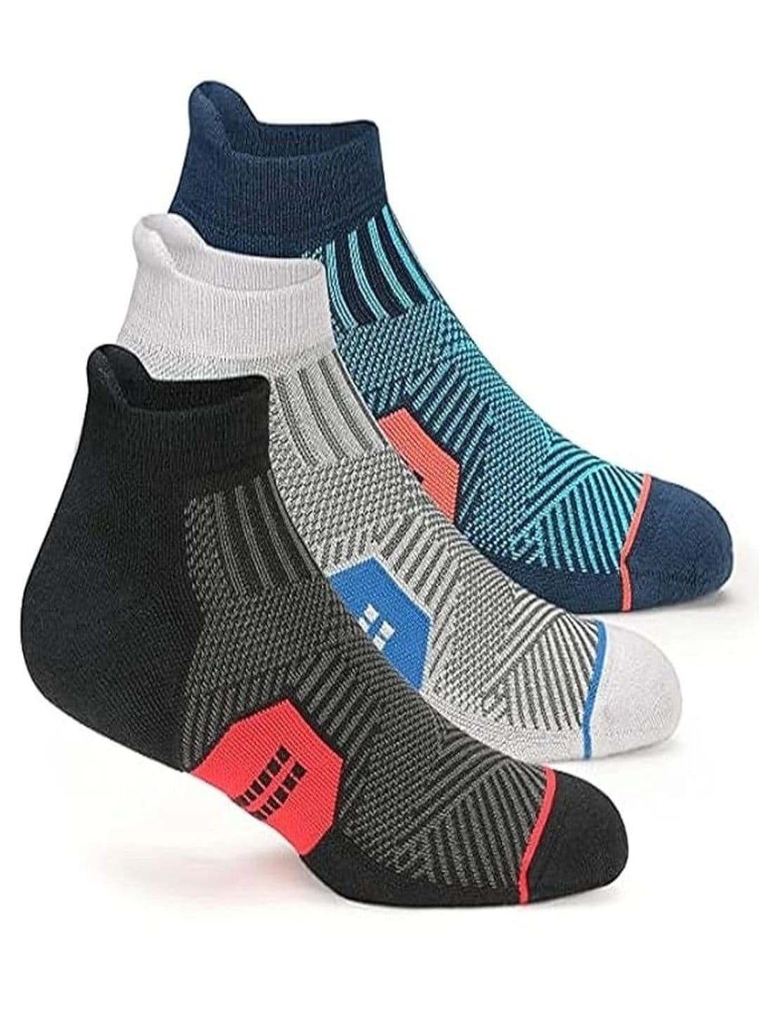 PinKit Men Pack of 3 Assorted Patterned Ankle Length Socks - view 1