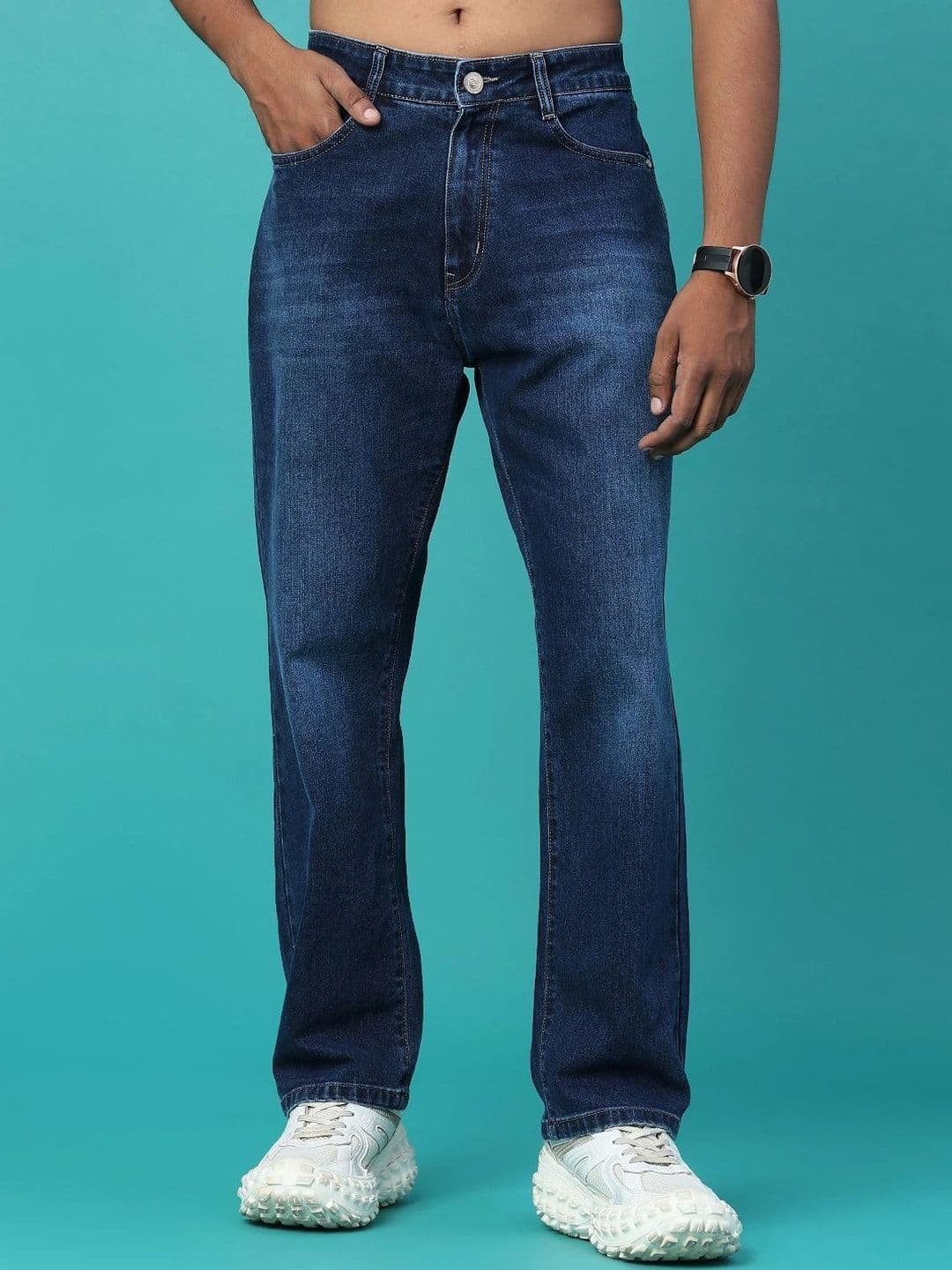 V-Mart Men Regular Fit Mid-Rise Jeans - view 1