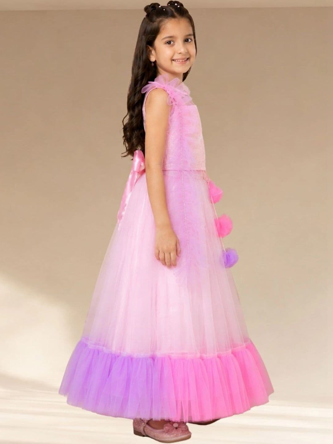 LIL DRAMA Girls Embroidered Ready to Wear Lehenga & - view 1