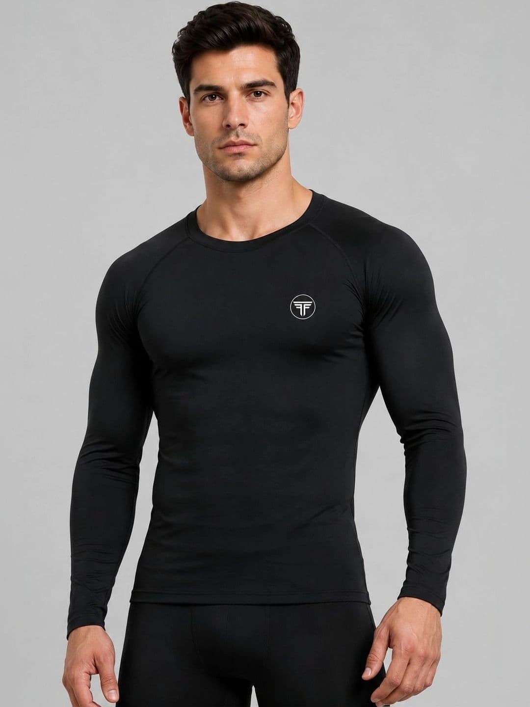 FANEX FITNESS Private Limited Men Brand Logo Compression T-shirt - view 1