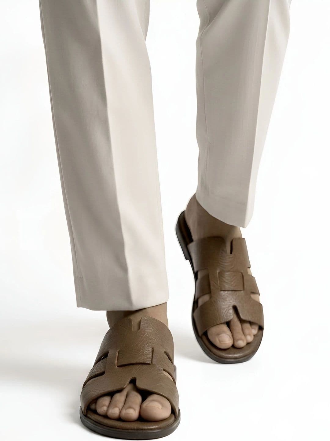 MICHEAL FERAAS Men Leather Comfort Sandals - view 1