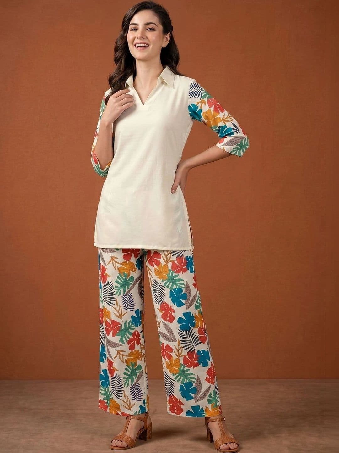 KALINI Women Floral Regular Kurta with Palazzos - view 1