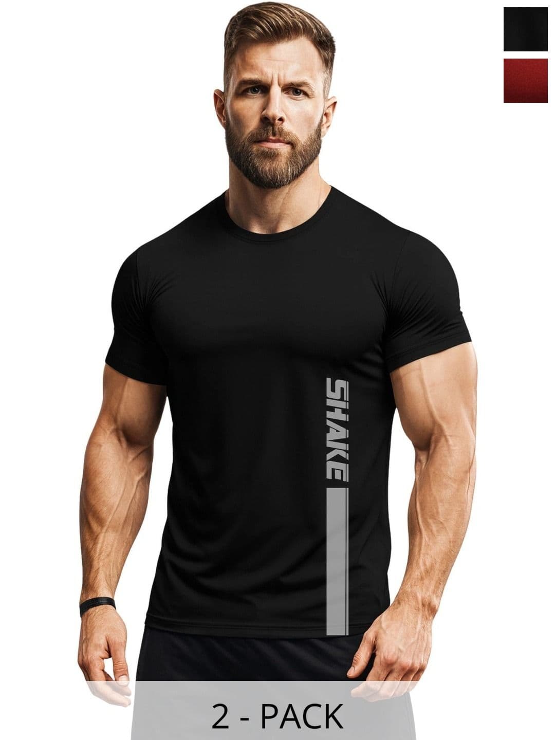 3Colors Men Typography 2 Printed Moisture Wicking T-shirt - view 1