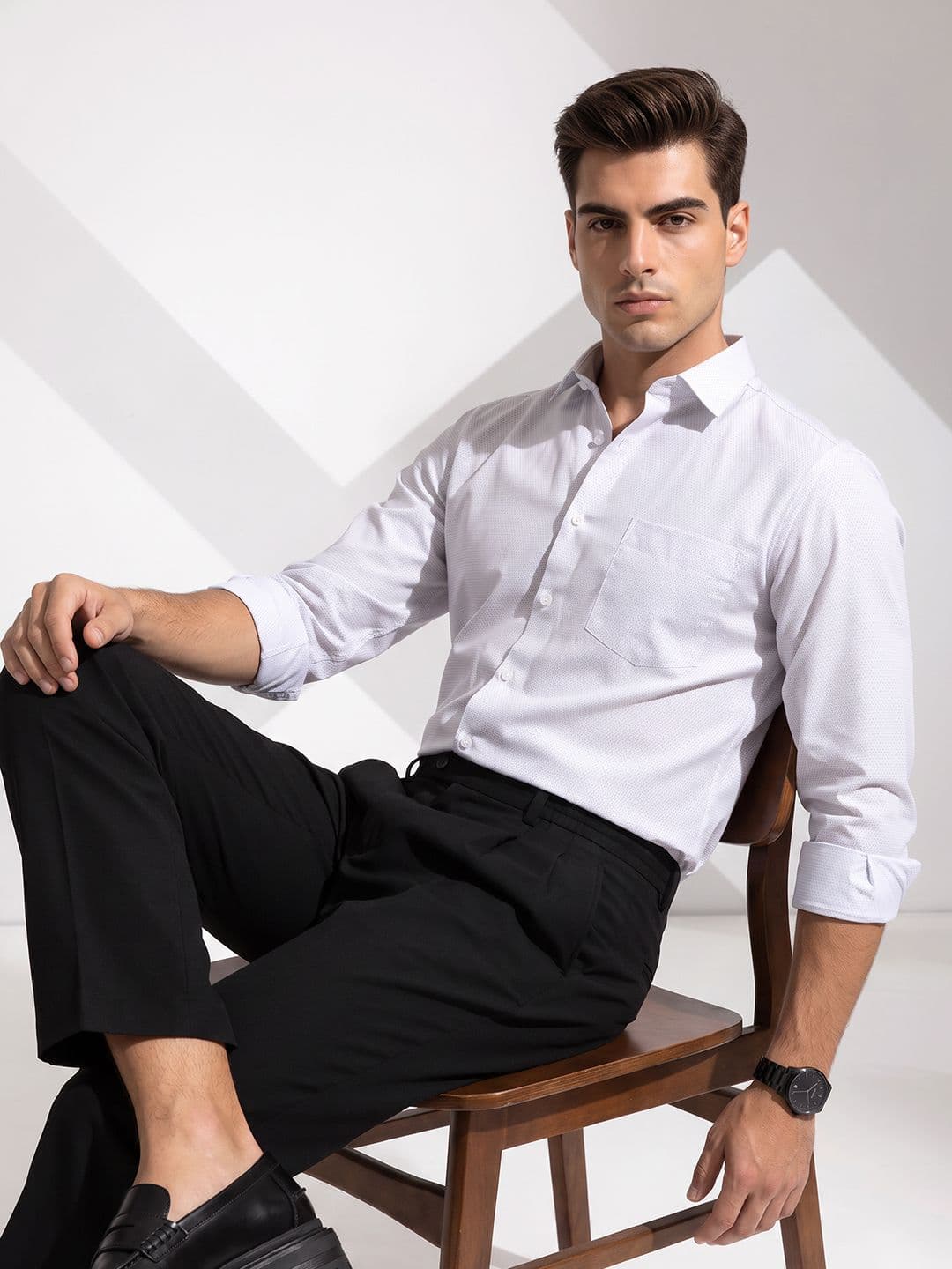 INVICTUS Slim Fit Self Design Formal Shirt - view 1