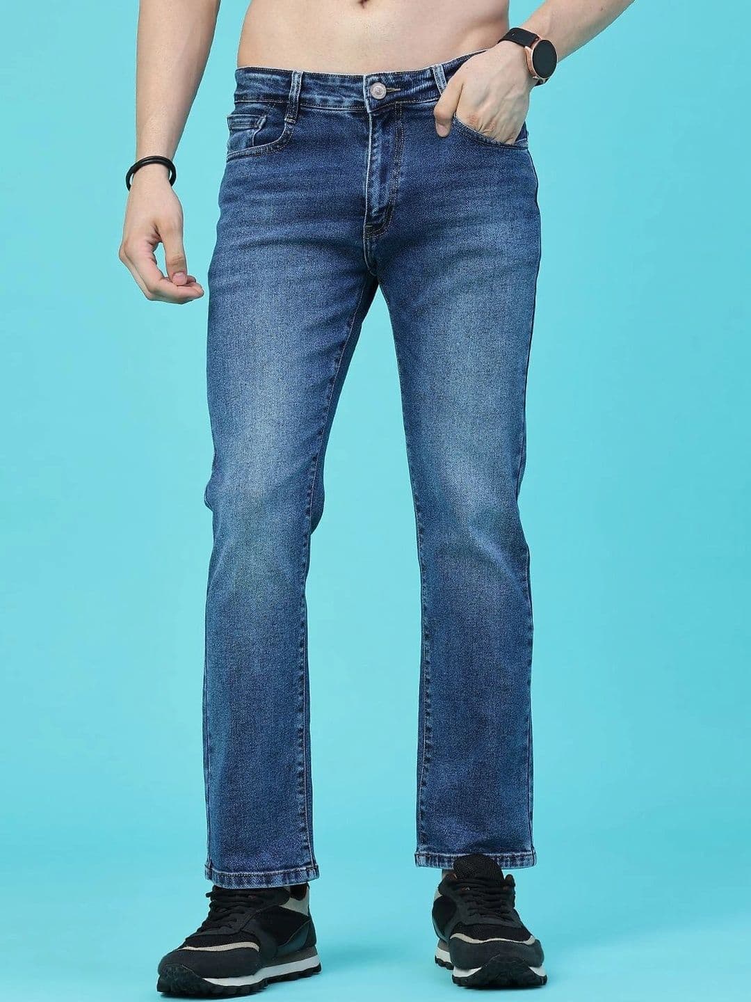 V-Mart Men Regular Fit Mid-Rise Jeans - view 1