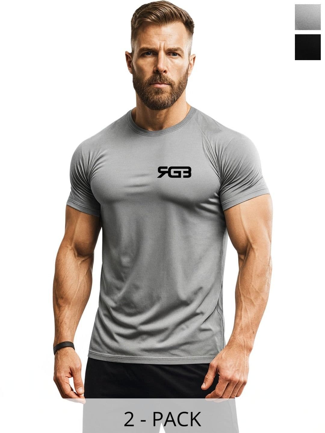 3Colors Men Brand Logo 2 Printed Moisture Wicking T-shirt - view 1
