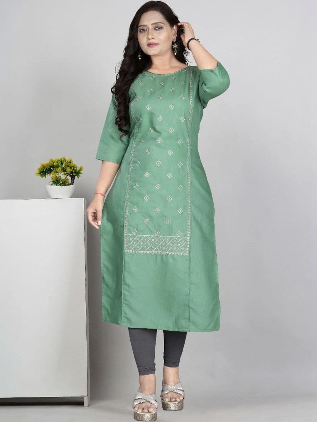 Fabriza Women Ethnic Motifs Embroidered Thread Work Kurta - view 1
