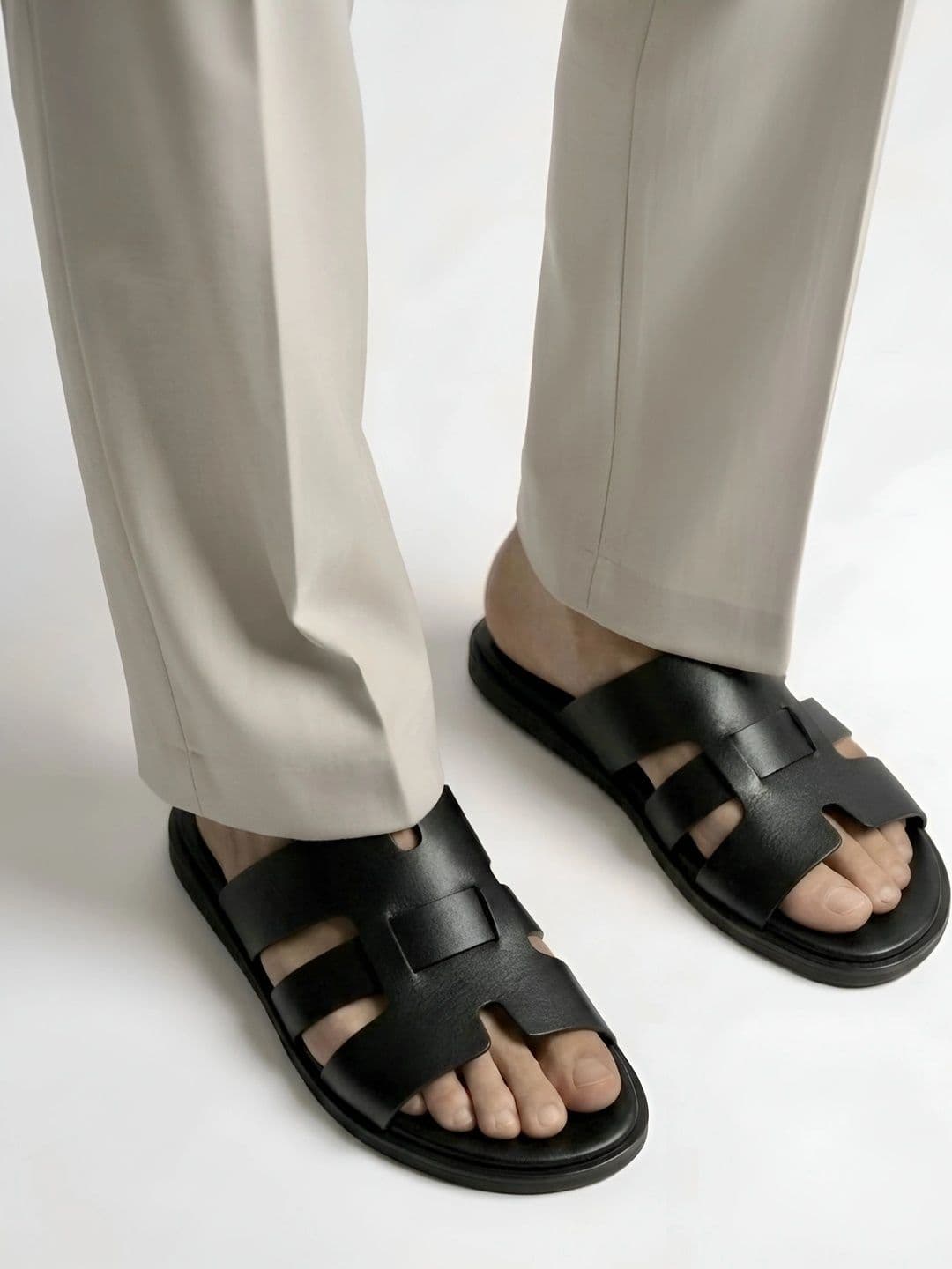 MICHEAL FERAAS Men Leather Comfort Sandals - view 1