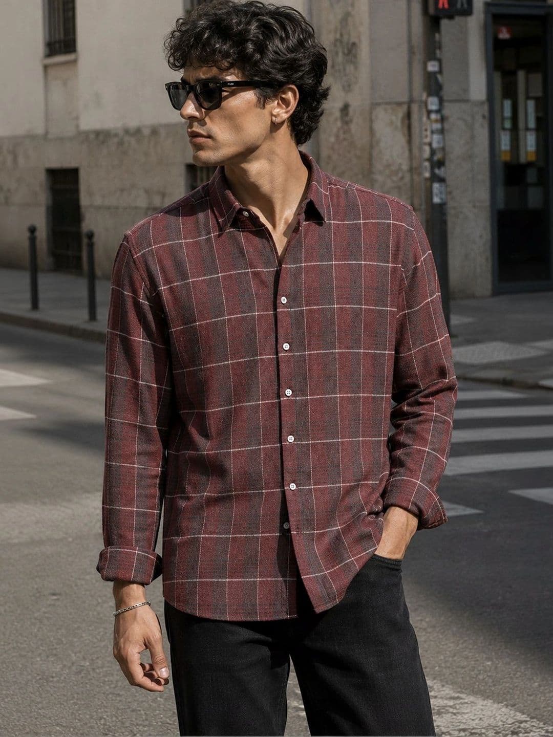 CAHOOT Men Standard Tartan Checks Checked Casual Shirt - view 1