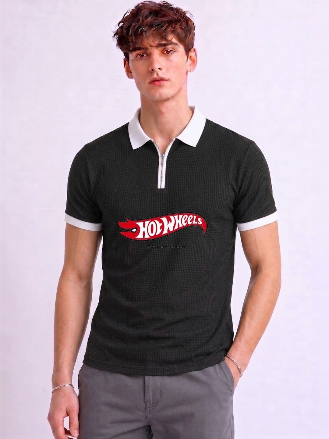 Mobox Men Brand Logo Polo Collar T-shirt - view 1