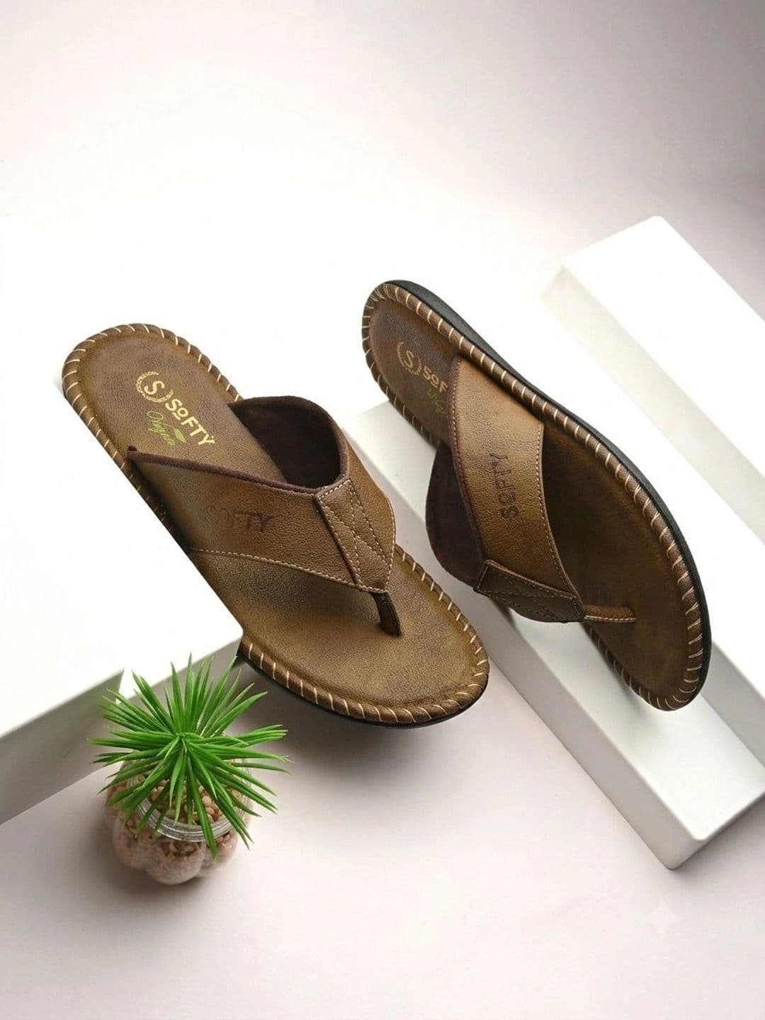 SOFTY VEGEN Men Brown Casual Slip on - view 1