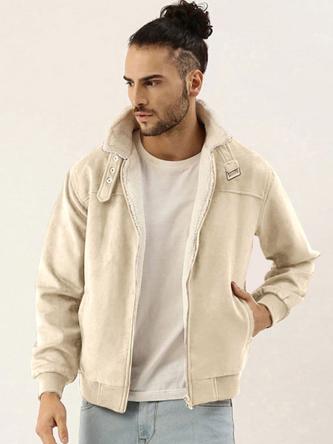 CAHOOT Men Mock Collar Solid Casual Bomber Jacket - view 1