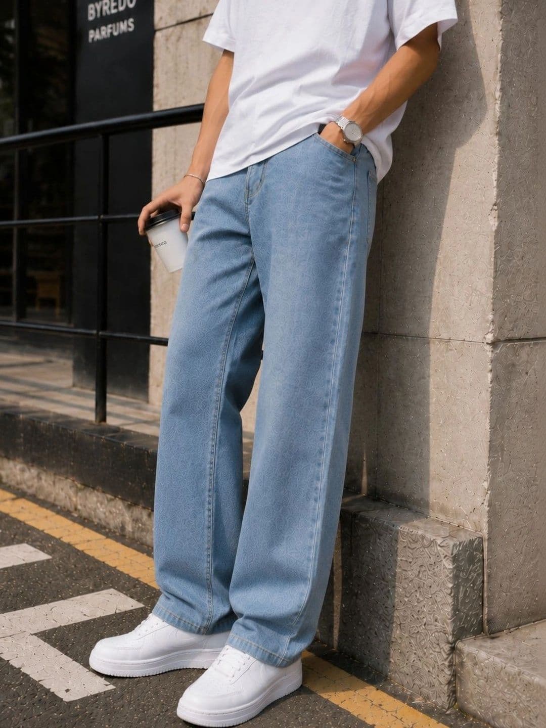 MARK VIEW Men Classic Straight Fit Mid-Rise Stretchable Jeans - view 1