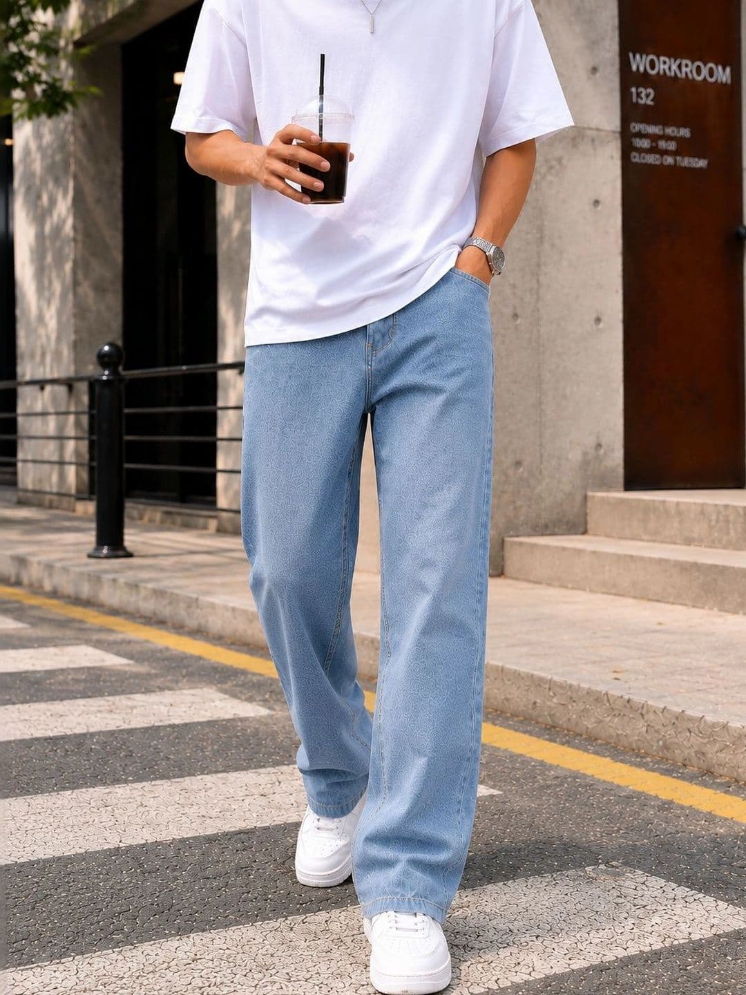 GARTEEN Men Classic Straight Fit Mid-Rise Stretchable Jeans - view 1