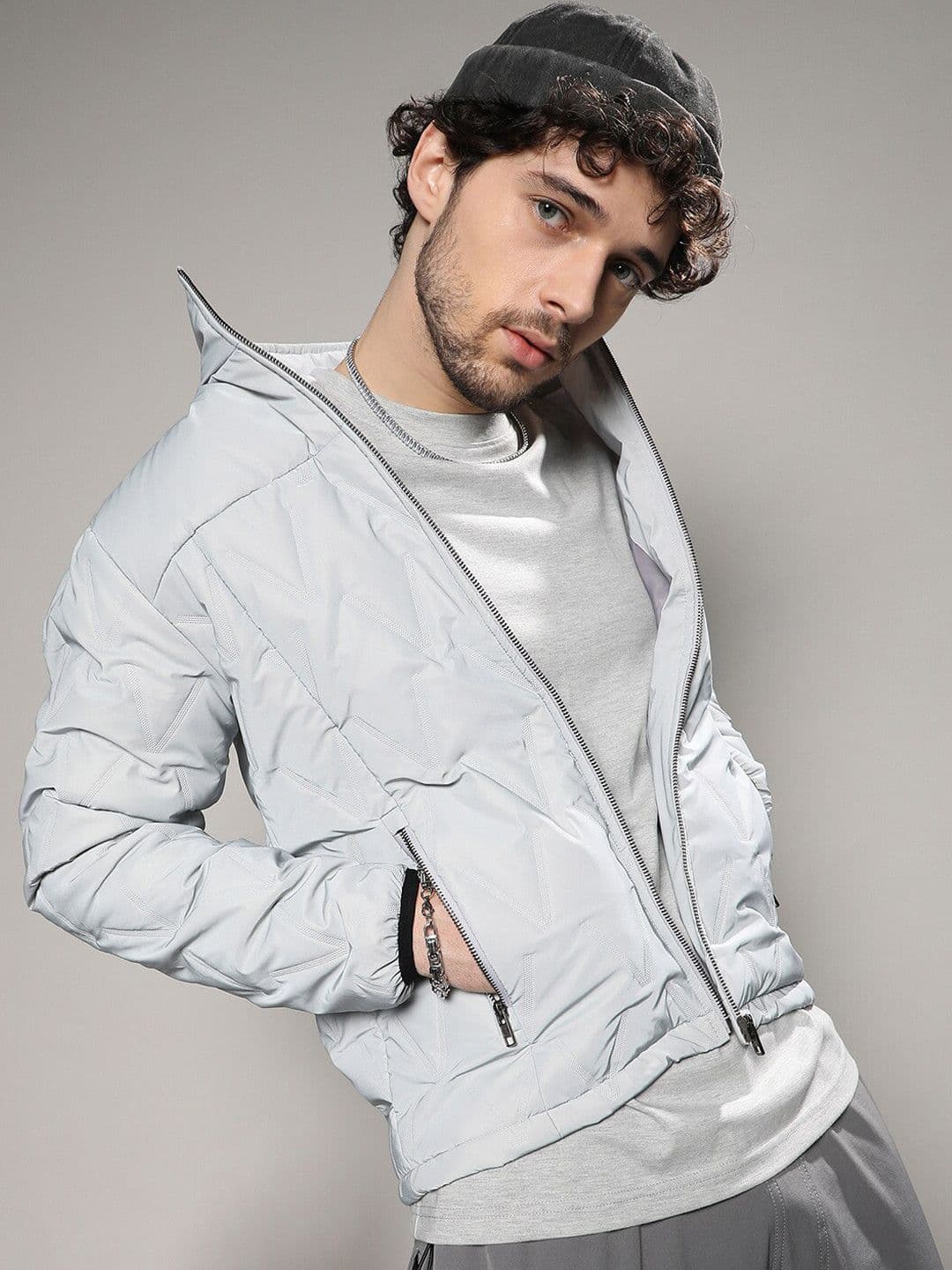 CAHOOT Mock Collar Windcheater Quilted Jacket - view 1