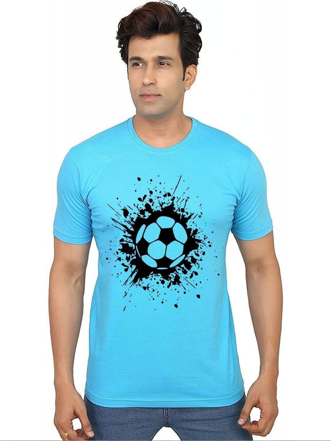 Caseria Blue Graphic Sports T-shirt for Men - view 1