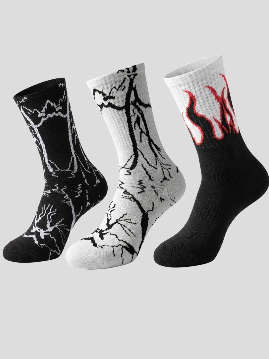 Moda Rapido Men Pack of 3 Cotton Blend Patterned Calf Length Socks - view 1