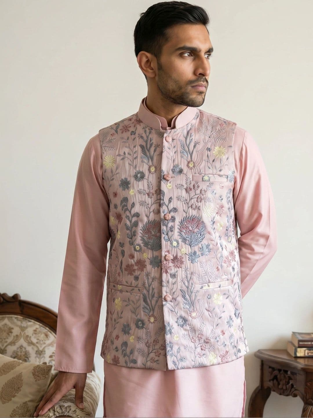 Jompers Embroidered Nehru Jackets - view 1