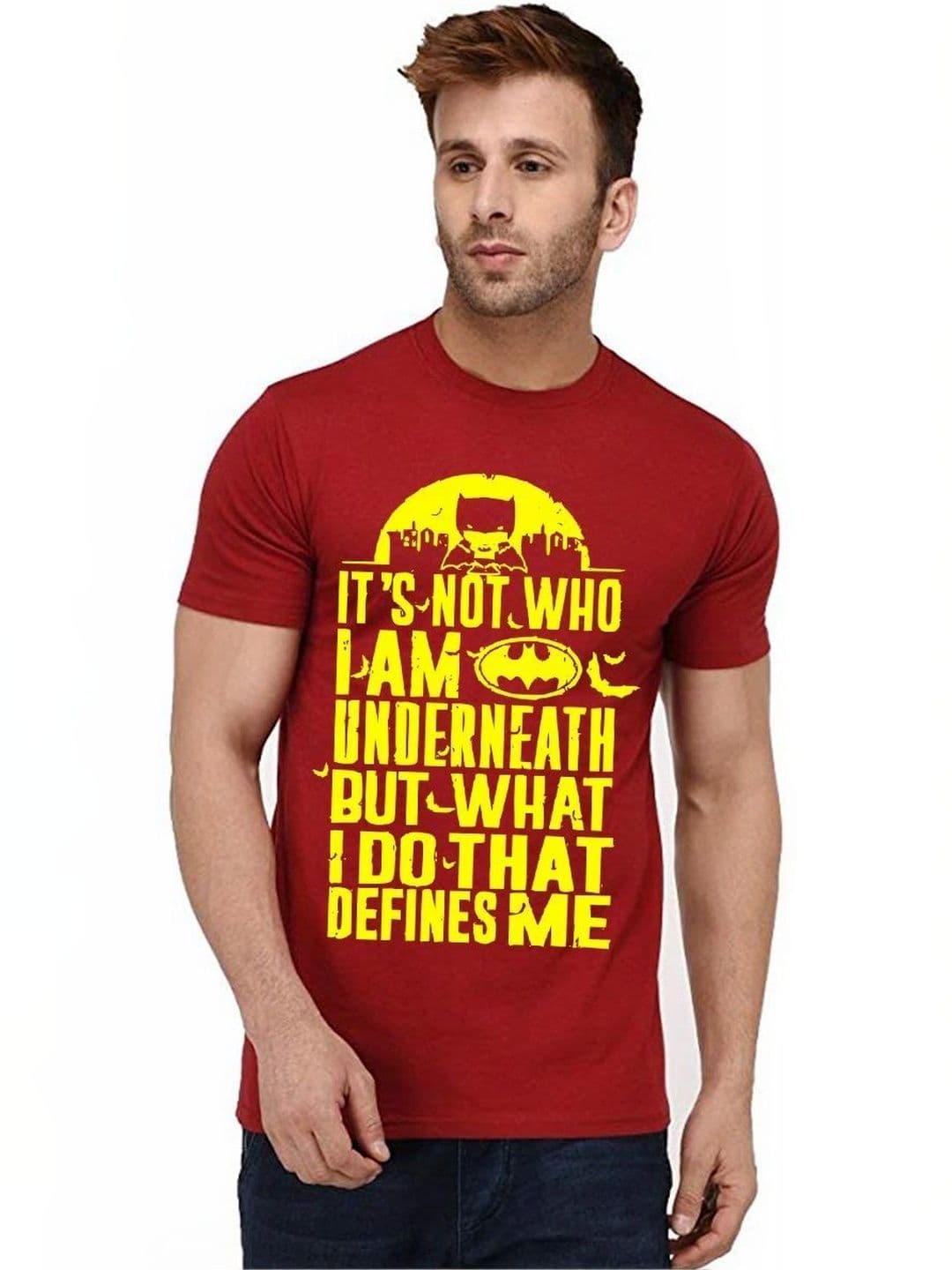 Caseria Men Typography Batman Printed T-shirt - view 1