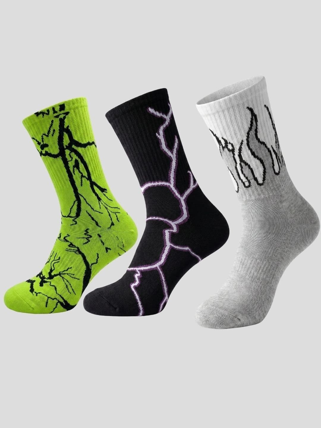 Moda Rapido Men Pack of 3 Cotton Blend Patterned Calf Length Socks - view 1