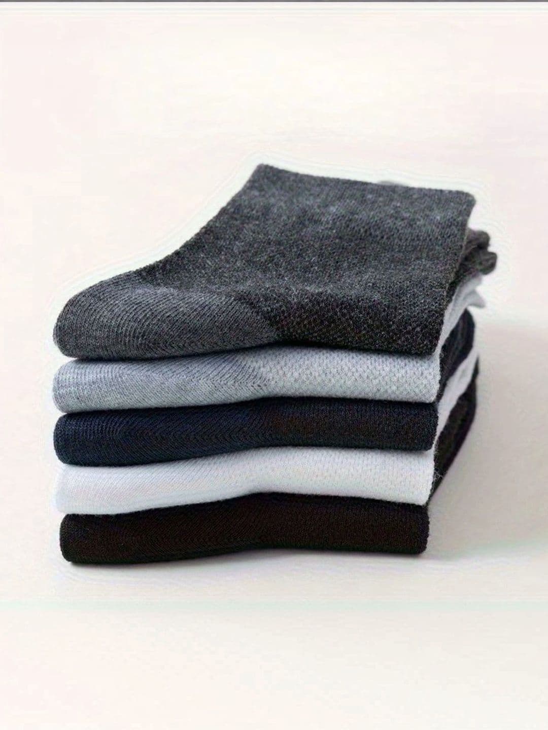 BEAR&BEYOND Men Pack of 5 Cotton Assorted Patterned Above Ankle Socks - view 1