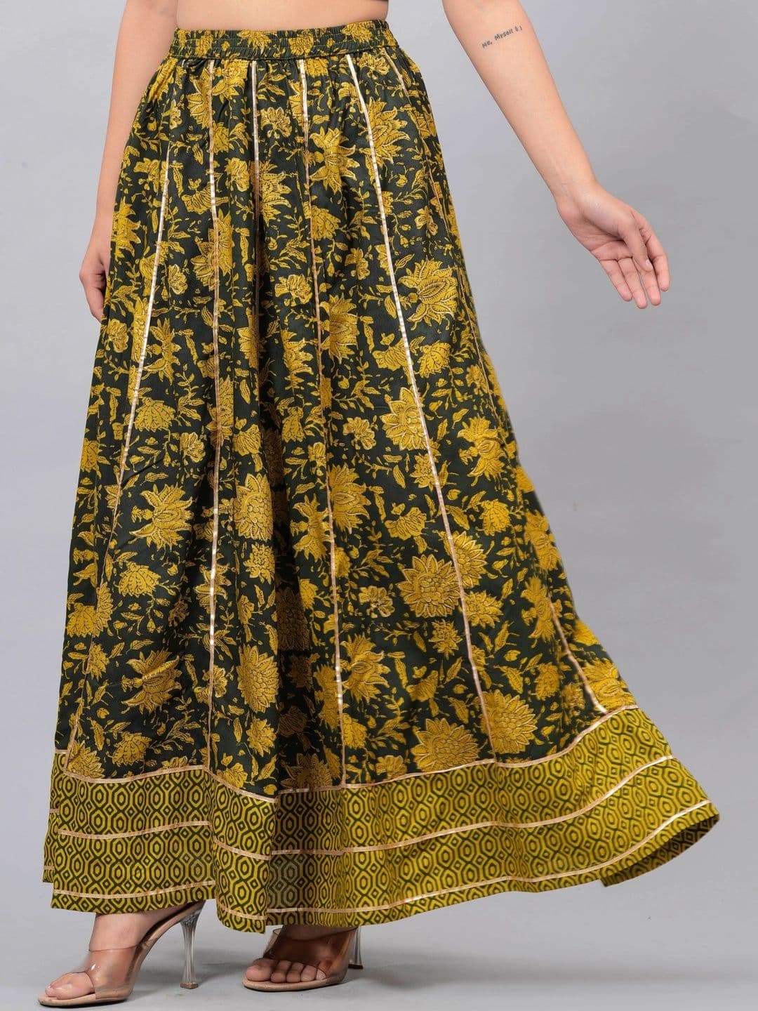 Maquien Women Floral Maxi Flared Skirt - view 1