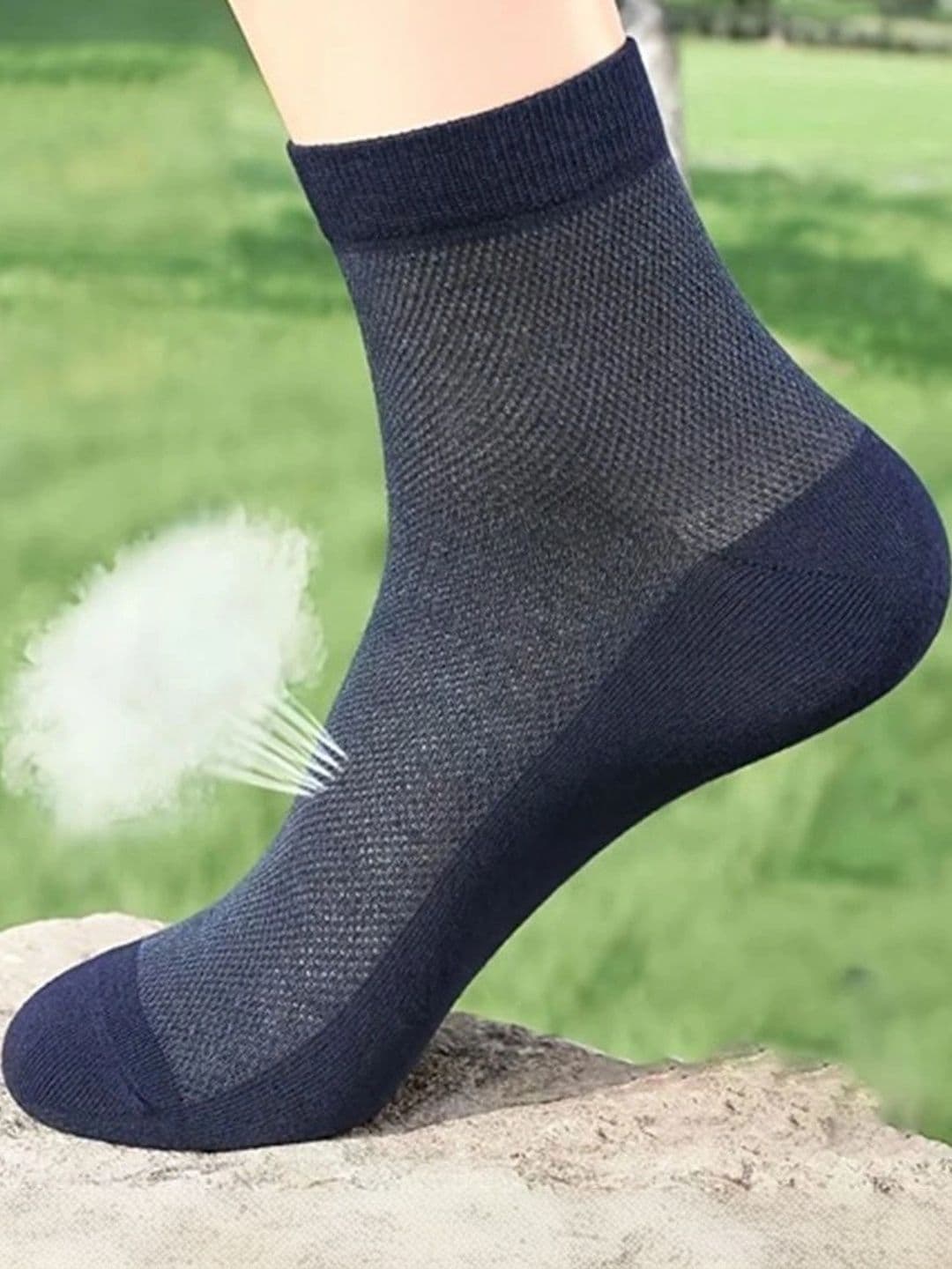 BEAR&BEYOND Men Pack of 5 Cotton Assorted Ankle Length Socks - view 1