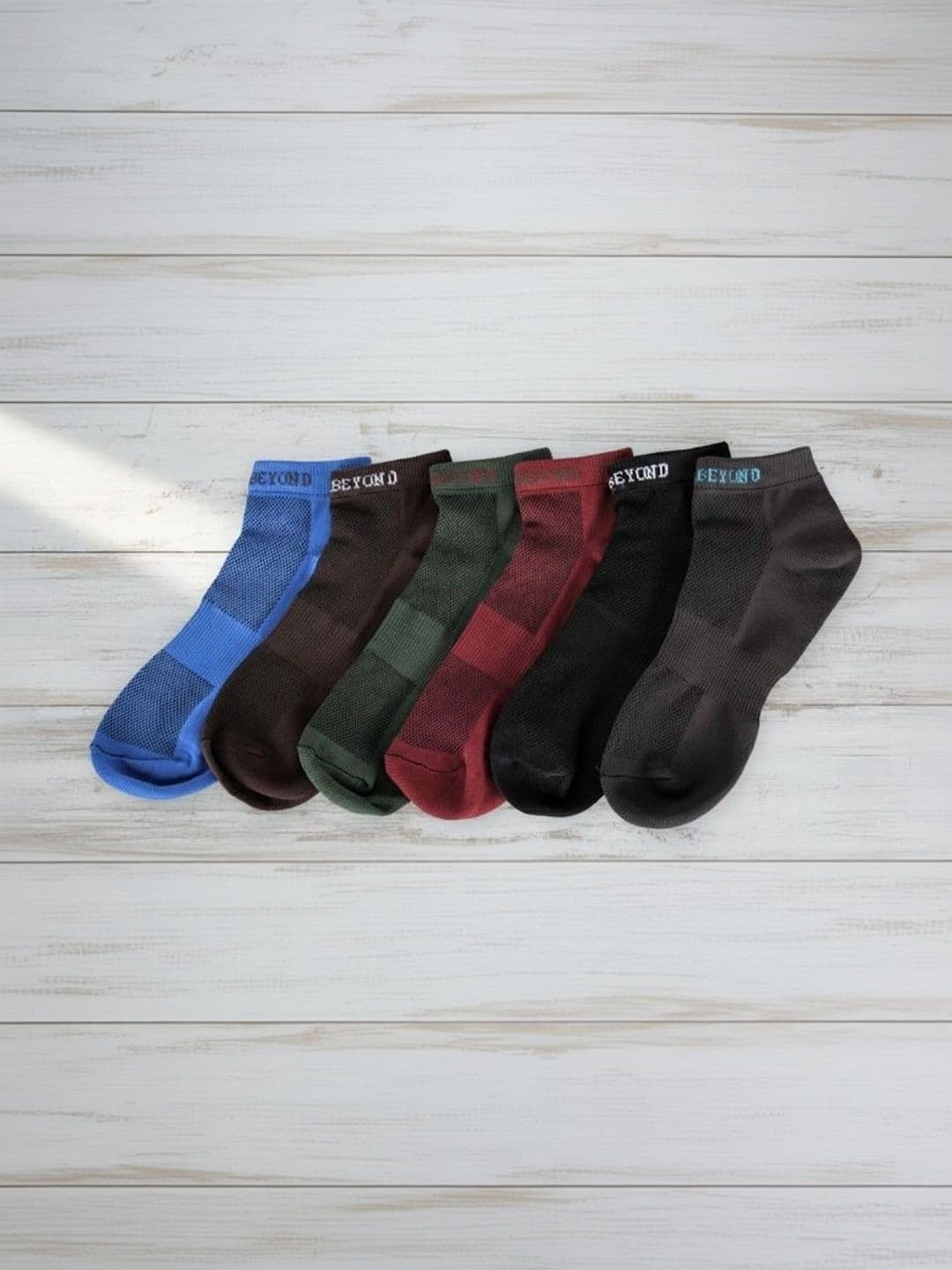 BEAR&BEYOND Men Pack of 6 Cotton Assorted Ankle Length Socks - view 1