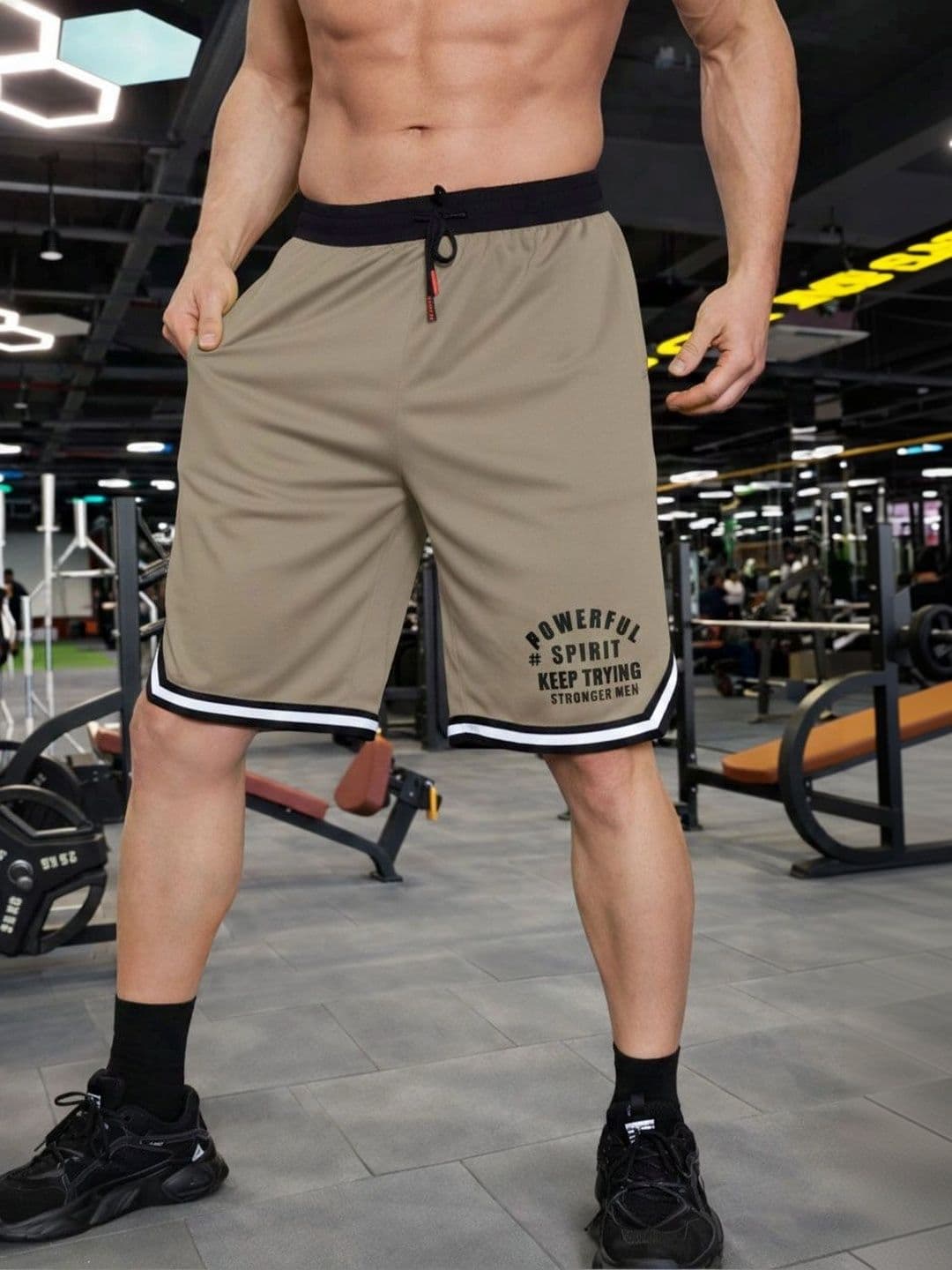 LOTHRIC Men Typography Printed Training or Gym Sports Shorts - view 1