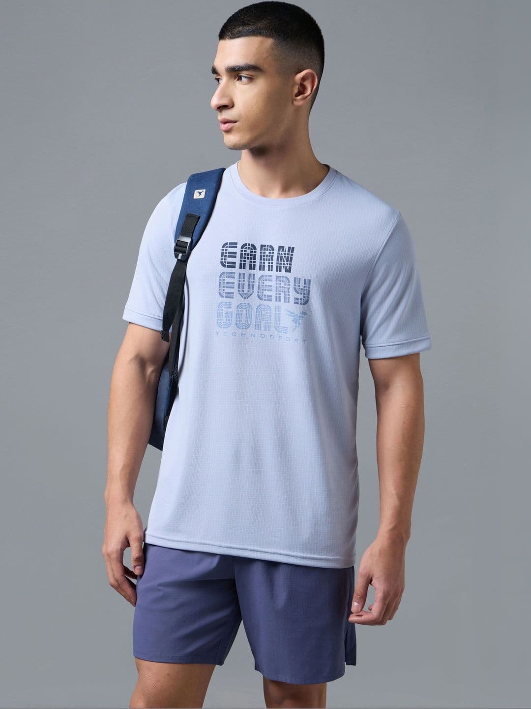 Technosport Men Typography Printed Slim Fit T-shirt - view 1
