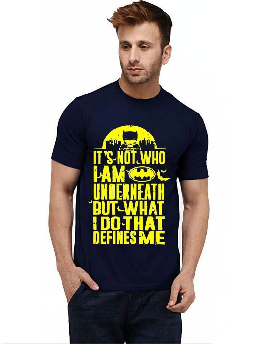 Caseria Men Typography Batman Printed T-shirt - view 1