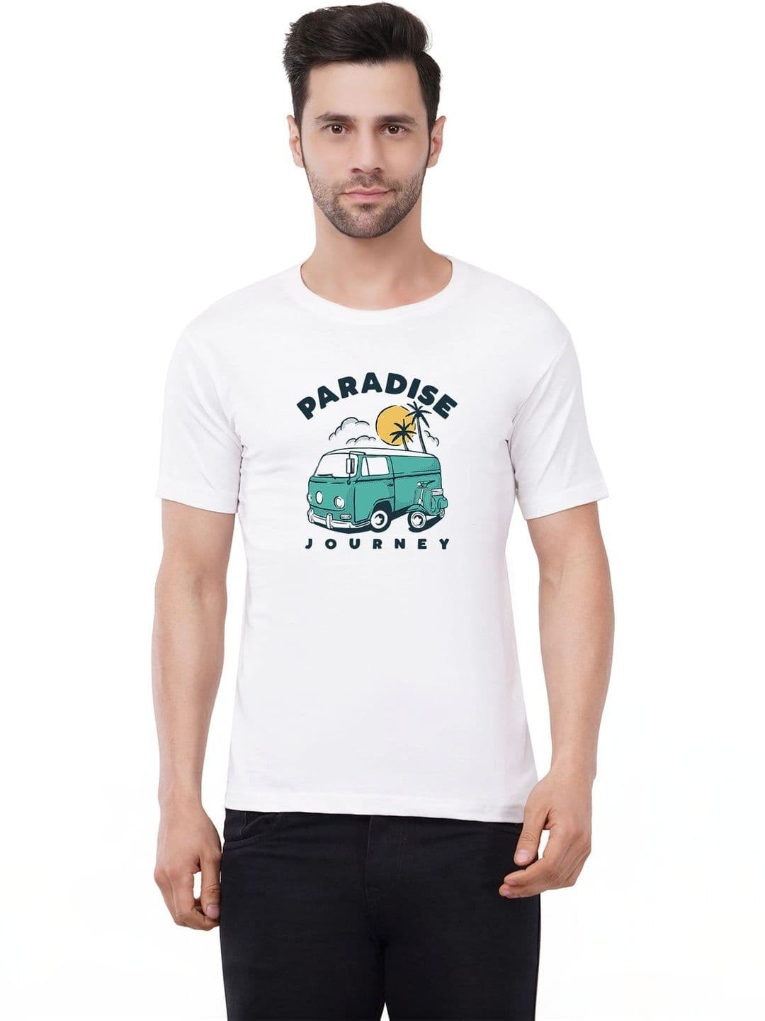 Caseria Men Graphic Printed Cotton T-shirt - view 1