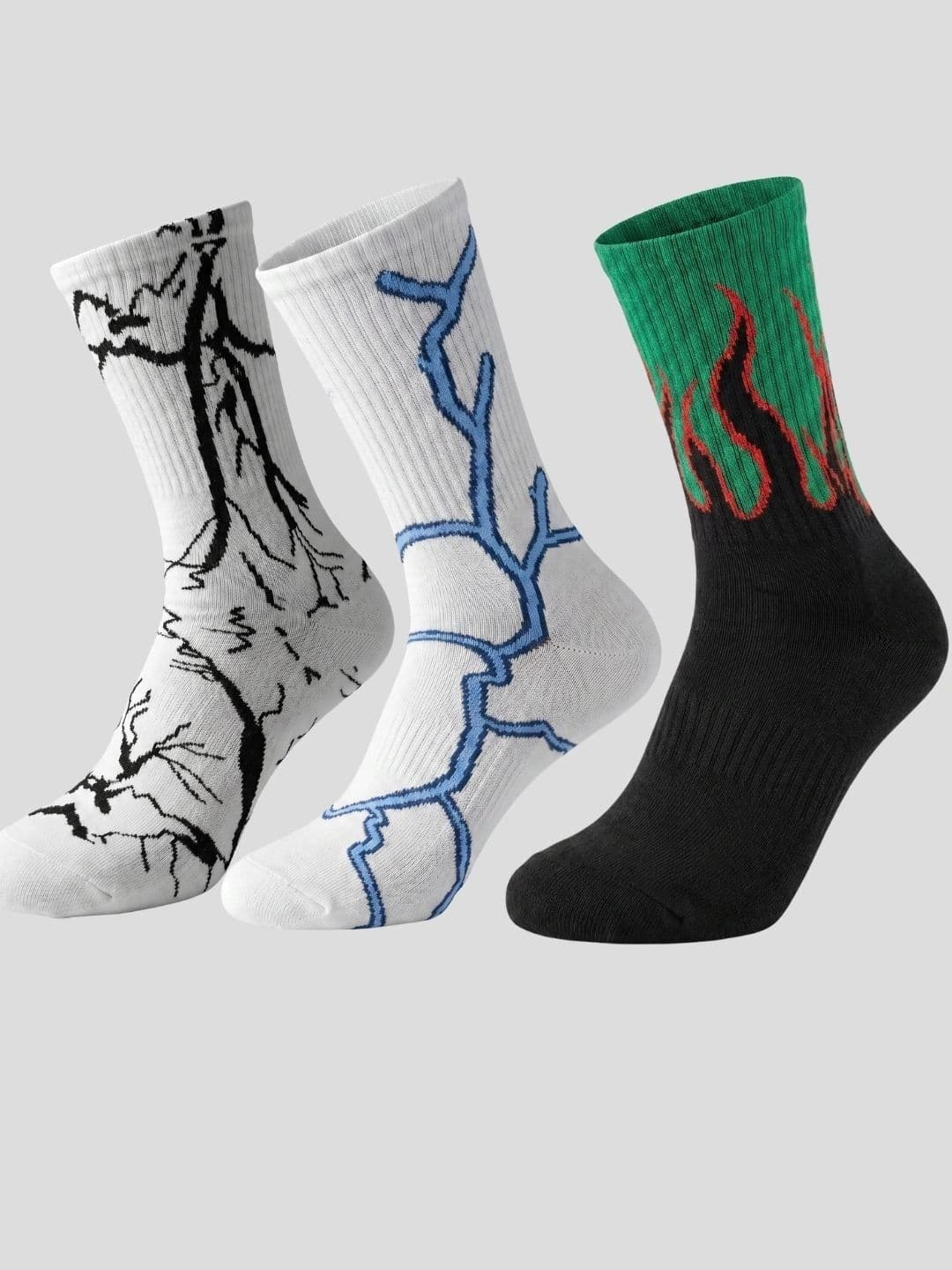 Moda Rapido Men Pack of 3 Cotton Blend Patterned Calf Length Socks - view 1