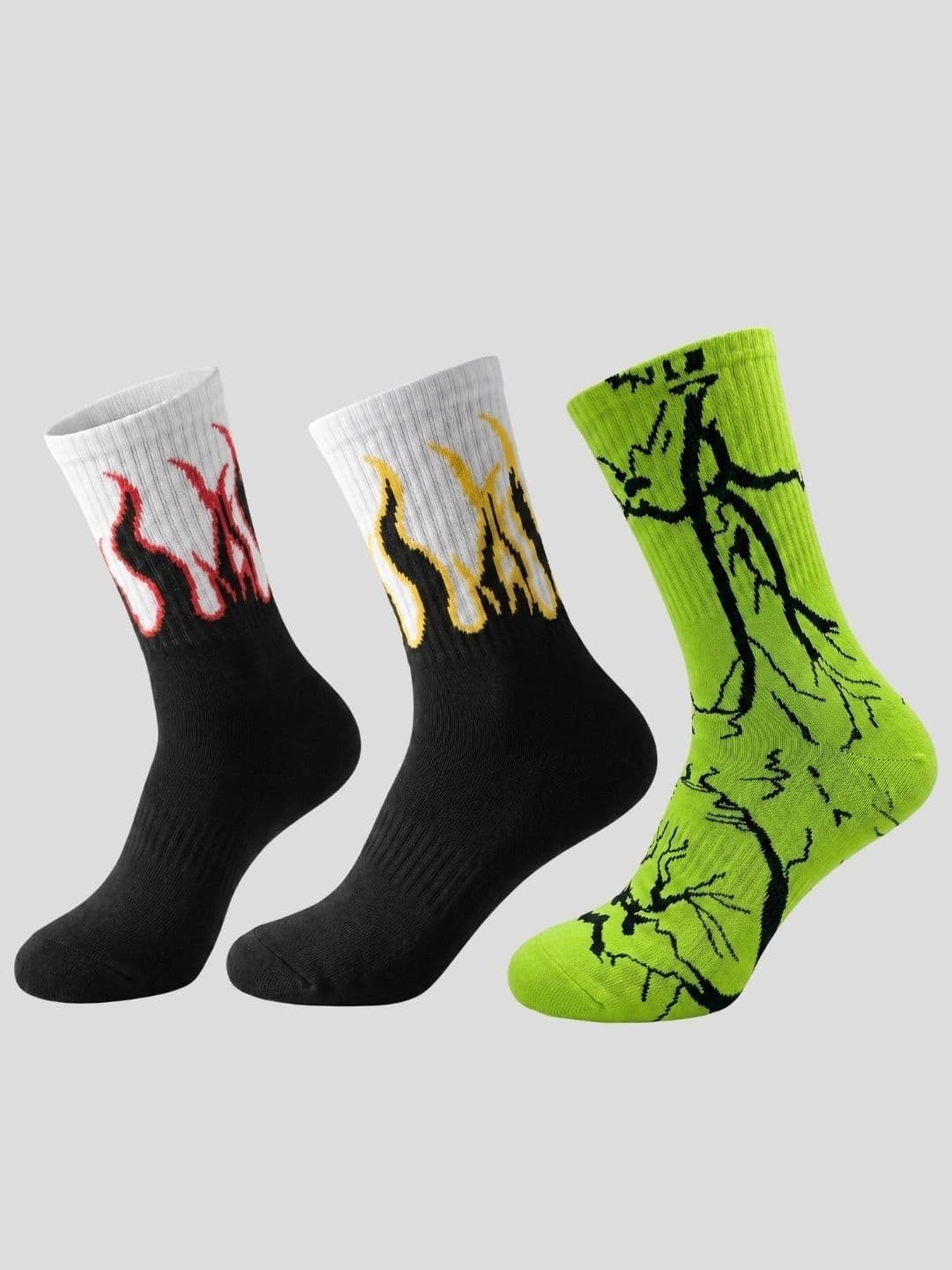 Moda Rapido Men Pack of 3 Cotton Blend Patterned Above Ankle Socks - view 1