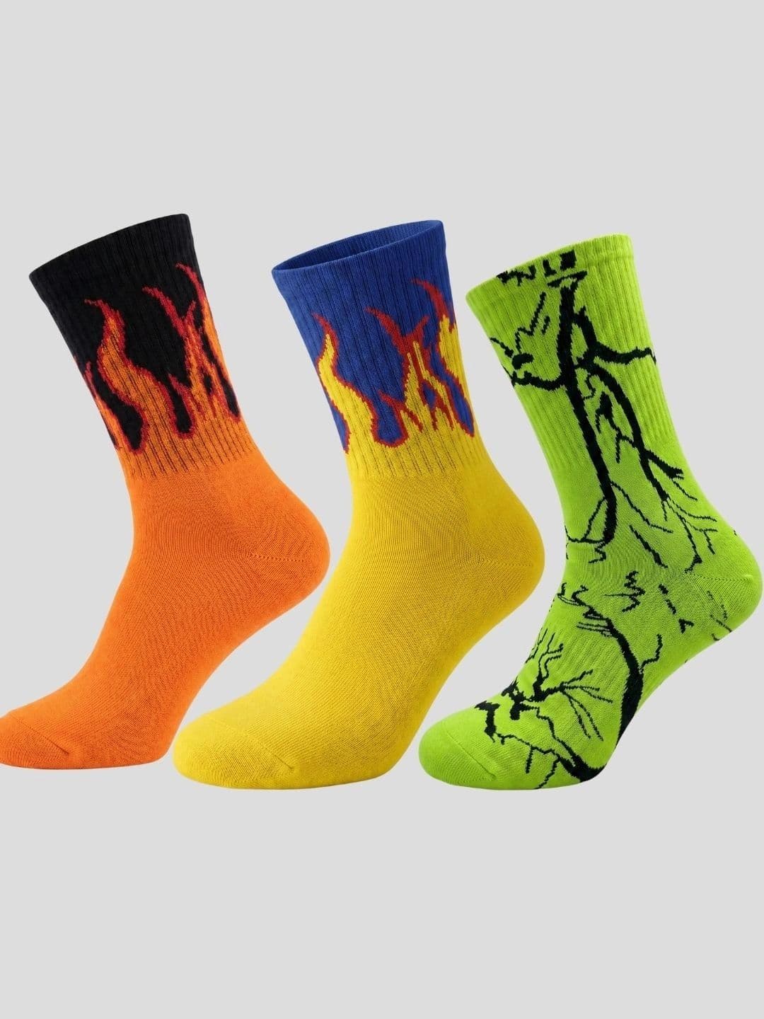 Moda Rapido Men Pack of 3 Cotton Blend Patterned Calf Length Socks - view 1