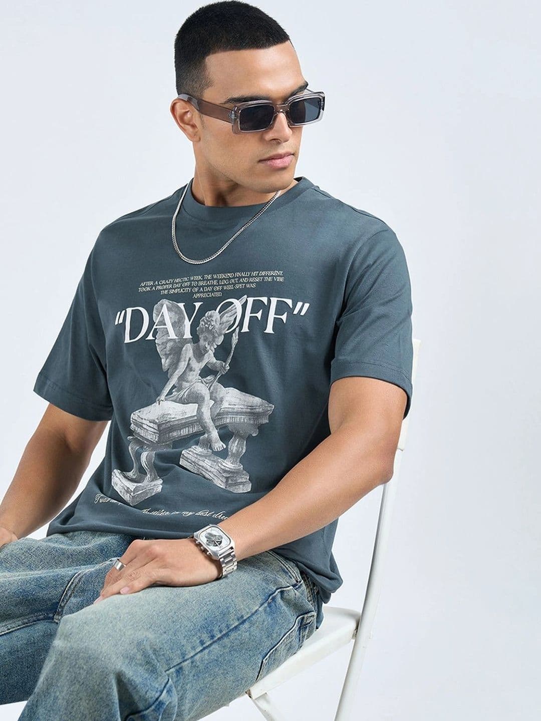 SF JEANS by Pantaloons Men Printed Slim Fit T-shirt - view 1