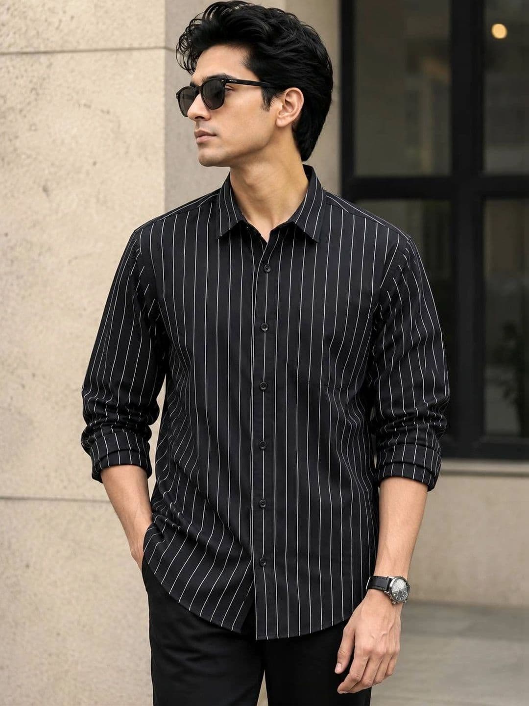 Threadsky Men Classic Striped Casual Shirt - view 1